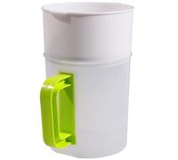 Sosoport Filtre à Jus avec Tasse de Rangement 1,5l en Plastique Blanc, Passoire Alimentaire Lavable 80 Mesh pour Thé ou Restaurant, Filtre Multifonction pour Yaourt et Lait de Soja