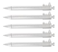 Sosoport Lot de 5 Stylos à Bille Multifonctions Pied à Coulisse 0-100 Mm en Plastique Argenté, Stylo D'ingénierie 10 Cm pour Bureau, Étudiants et Artisans, Outil de Mesure Précis