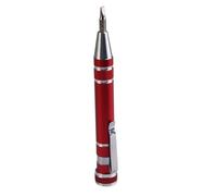 Sosoport Mini Tournevis Stylo de Précision Multifonction en Métal Rouge Embouts Interchangeables Compact et Performant pour Réparation de Téléphones Portables