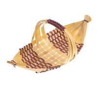 Sosoport Plat de Service en Bambou Tressé Forme Bateau Beige, Style Japonerie Classique, Finition Soignée, Toucher Lisse et Confortable, pour Restaurant ou Maison