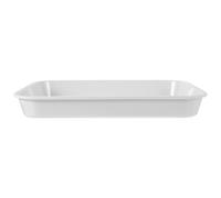 Sosoport Plateau de Service Rectangulaire et Nettoyage Facile en Blanc Grosse Capacité, Fond Antidérapant pour Présenter Desserts et Snacks