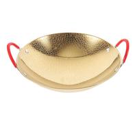 Sosoport Poêle Sèche à Double Poignée en Acier Inoxydable pour Maison | Usage Maison et Barbecue, Transfert Thermique Homogène, Structure Robuste, Service Solide, Finition Or