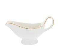 Sosoport Saucière Porcelaine avec Bord Doré Récipient à Sauce Polyvalent pour Condiment Préparation et Service pour Table Occidentale et Occasions Festives