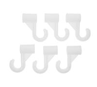 Sosoport Support de Tringle de Placard Suspendu Blanc en Plastique, Lot de 6, Crochet pour Tringle de penderie, Compatible avec Armoire Tissu, pour Rangement de Chambre et Cuisine,