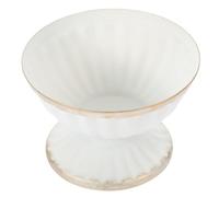 Sosoport Vase à Fleurs en Fer Blanc Rond Vintage Surface Lisse et Facile à Nettoyer, Pot de Rangement pour Compositions Florales et Fleurs Séchées