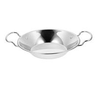 Sosoport Wok Cuisine à Double Poignée en Acier Inoxydable Argenté | Surface Lisse, Entretien Facile, Tolérance aux Hautes Températures, pour Préparations Culinaires et Service Domestique
