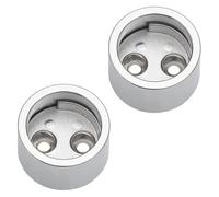 SOTECH 1 paire barre d'armoire 25 mm (2 pièces) de supports de cylindriques | chromés pour barres rondes de Ø de tube