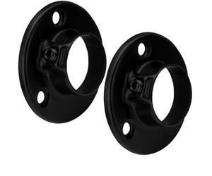 SOTECH 1 paire de supports pour tringles d'armoire Ø 25 mm en acier revêtu de noir pour tringles à vêtements rondes Tringle à vêtements