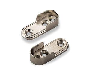 SOTECH 1 Paire Tringle à Vêtements 30 x 15 mm de Supports de Barre | pour Ovale à Visser à l'Intérieur de l'Armoire Tube
