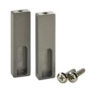SOTECH 1 paire tringle à vêtements 75 x 20 x 10 mm de supports latéraux | NANO (montage sous bâti, aluminium massif, aspect titane) Support de pour tube d'armoire design