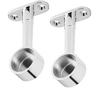 SOTECH 1 paire Tringle de Penderie 25 mm Chrome poli (2 pièces) Supports | de pour un Tube de Penderie rond Ø Réglable en hauteur de tube de penderie 64 - 93 mm