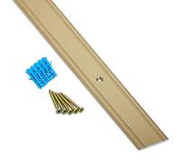 SOTECH 1 pièce 1000 x 30 x 2 mm Profilé de transition Cross en aluminium | laiton anodisé Profilé de transition perforé avec vis et chevilles