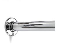 SOTECH 1 pièce Barre d'armoire 1500 mm RONDE Ø 25 mm chromée avec 2 supports de barre