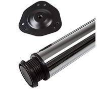 SOTECH 1 pièce Pied de Table Hauteur 870 mm Ø 76/80 mm Acier chromé Charge Max. 75 kg Pied de Meuble avec réglage en Hauteur 32 mm