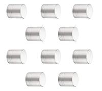 SOTECH 10 pièces Boutons de meuble BRADFORD Ø 15 mm Hauteur 20 mm Acier Inoxydable brossé Poignée de Placard Bouton