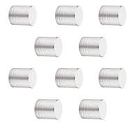 SOTECH 10 pièces Boutons de meuble BRISTOL Ø 30 mm Hauteur 32 mm Acier Inoxydable brossé Poignée en acier inoxydable Bouton de Tiroir