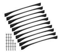 SOTECH 10 pièces poignées de meubles en aluminium BLACKLINE XIV BA 320 mm noir mat (longueur 341 mm, largeur 4,4 mm, hauteur 26 mm) Poignées de cuisine design