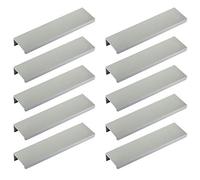 SOTECH 10 poignées de meuble Blankett Jane 150 mm chrome mat BA 96 mm Poignées d'armoire à monter à l'intérieur de la façade, vis de fixation incluses