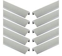 SOTECH 10 poignées de meuble Blankett Jane 480 mm chrome mat BA 4 x 110 mm Poignées d'armoire à monter à l'intérieur de la façade, vis de fixation incluses
