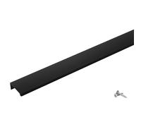 SOTECH 10 poignées de meubles Blankett Jane 150 mm noir BA 96 mm Poignées d'armoires à monter à l'intérieur de la façade, vis de fixation incluses