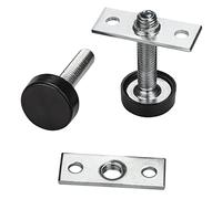 SOTECH 10 x Pieds réglables M8 x 40 mm (Longueur Totale avec Patins : 45 mm) avec Plaque de Montage Vis de réglage Vis de Meuble