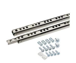 SOTECH 2 pièces (1 paire) Coulisses à billes 406 mm 17 mm Rainure Extension de tiroir - Glissières pour tiroirs - Système de coulisses pour tiroirs - Coulisse sortie partielle
