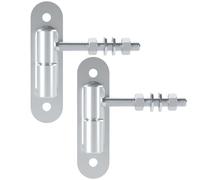 SOTECH 2 pièces gonds de porte Ø 24 mm M12 x 96 mm Charge admissible 150 kg/pièce avec plaque à visser acier galvanisé Paumelles de porte Paumelles de porte