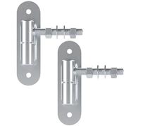 SOTECH 2 pièces Gonds de porte Ø 27 mm M16 x 96 mm Charge admissible 250 kg | pièce avec plaque de fixation en acier galvanisé Paumelles de porte Charnières de porte