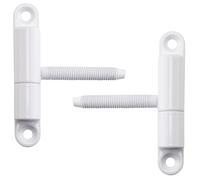 SOTECH 2 pièces paumelles à percer 15 x 83 mm avec tourillon M8 x 47 mm paumelles de rénovation paumelles à visser charnières pour portes intérieures à visser/percer (acier blanc)