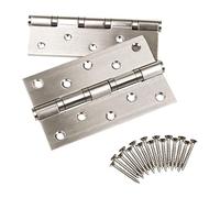SOTECH 2 pièces Paumelles de porte 127 x 76 x 2,5 mm Paumelle à visser en acier inoxydable SS304 montée sur roulement à billes avec vis Capacité de charge 75 kg