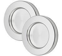 SOTECH 2 pièces poignée de porte coulissante TAYO aspect inox Ø 70 x 10 mm autocollante (3M VHB) poignée de porte en verre en aluminium pour portes en verre & portes de chambre