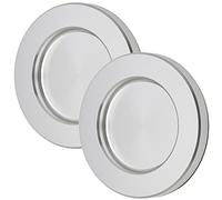 SOTECH 2 pièces poignée de porte coulissante TAYO aspect inox Ø 70 x 8 mm autocollante (3M VHB) poignée de porte en verre en aluminium pour portes en verre & portes de chambre
