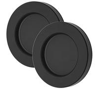 SOTECH 2 pièces poignée de porte coulissante TAYO noir Ø 70 x 8 mm autocollant (3M VHB) poignée de porte en verre en aluminium pour portes en verre & portes de chambre