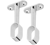 SOTECH 2 pièces Support de tringle d'armoire pour tringles à vêtements ovales (30 x 15 mm) Chrome poli Réglable en hauteur 84-112 mm