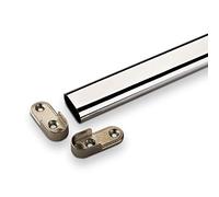 SOTECH 2 pièces Tringle à vêtements 1000 mm OVAL 30 x 15 mm chromé incl. 4 pièces palier de tringle d'armoire