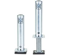 SOTECH 2 x Vérin de réglage de meuble Hauteur 52mm Diamètre Ø 12 mm | Profondeur de perçage 63mm Capacité de charge 300kg réglable +25mm Avec capuchonn à percer dans les panneaux latéraux