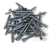 SOTECH 20 pièces Vis d'assemblage Confirmat Vis de connexion Connecteur | de meuble 6,3 x 50 mm | Acier galvanisé |Entraînement: Douille hexagonale SW4 (HEX 4)