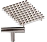 SOTECH 20 x Poignée de meuble G6 en acier inoxydable massif Ø 12 mm/BA 160 mm Poignées en forme de barre Poignées d'angle