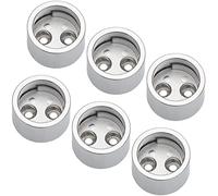 SOTECH 3 paires barre d'armoire 25 mm (6 pièces) de supports | de cylindriques chromés pour barres rondes de Ø de tube