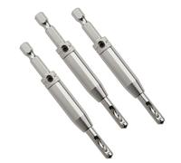 SOTECH 3 pièces foret de centrage Ø 2,7 mm HSS4241 acier avec tige | hexagonale charnière de porte aide au montage avec douille de guidage à ressort pour le pré-perçage de vis de 3,5 mm
