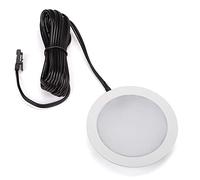 SOTECH 3 x Spot encastré LED GIULIA 12V 3W blanc chaud - 2700K / 65 x 12 mm | Boîtier blanc Spot encastrable pour meuble
