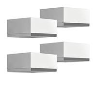 SOTECH 4 pcs. Pieds de Meubles Motel 35 mm 65 x 65 mm Chrome Poli Pieds d’Étagère en Aluminium