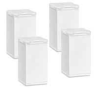 SOTECH 4 pcs. Pieds de Meubles Québec 80 mm (+ 10 mm) 40 x 40 mm Blanc Pieds de Base en Aluminium réglables en hauteur