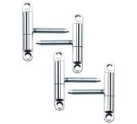 SOTECH 4 pièces paumelles de porte paumelle à visser 15 x 83 mm avec tourillon M8 x 47 mm paumelle de rénovation paumelle à visser charnière pour portes intérieures à visser/percer (acier galvanisé)