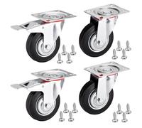 SOTECH 4 pièces Roulettes Ø 125 mm 2x roulettes pivotantes, 2x roulettes pivotantes avec frein Hauteur 151 mm Charge 440 Kg
