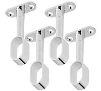 SOTECH 4 pièces Support de tringle d'armoire pour tringles ovales (30 x 15 mm) Chrome poli Réglable en hauteur 84-112 mm