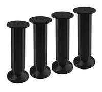SOTECH 4 Pieds de Meuble Terra Hauteur 150 mm Noir anodisé Pieds de Support réglables en Hauteur jusqu'à Max. 15 mm, Charge jusqu'à 250 kg/par Pied