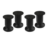 SOTECH 4 x Pieds de Meuble Alpha Pieds de canapé réglables anodisés Noir, Chargeable jusqu'à 250 kg Hauteur : 80 mm