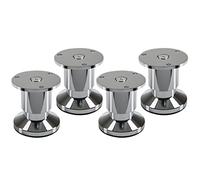SOTECH 4 x Pieds de Meuble Alpha Pieds de canapé réglables Chrome Poli, capacité de Charge jusqu'à 250 kg Hauteur : 50 mm