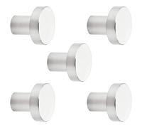 SOTECH 5 pièces Boutons de meuble BEDFORD Ø 15 mm Hauteur 18 mm Acier Inoxydable brossé Poignée de Tiroir Bouton